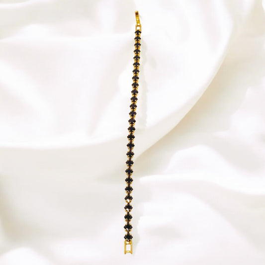 Beautiful Design Gold Coated Black Zircon Stone Bracelet