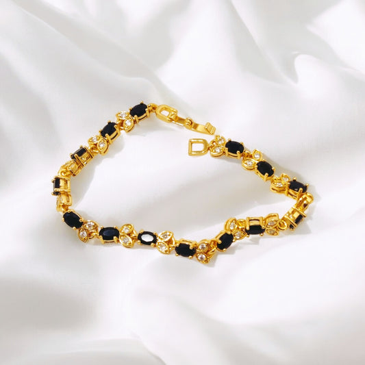 Beautiful Design Gold Coated Black Zircon Stone