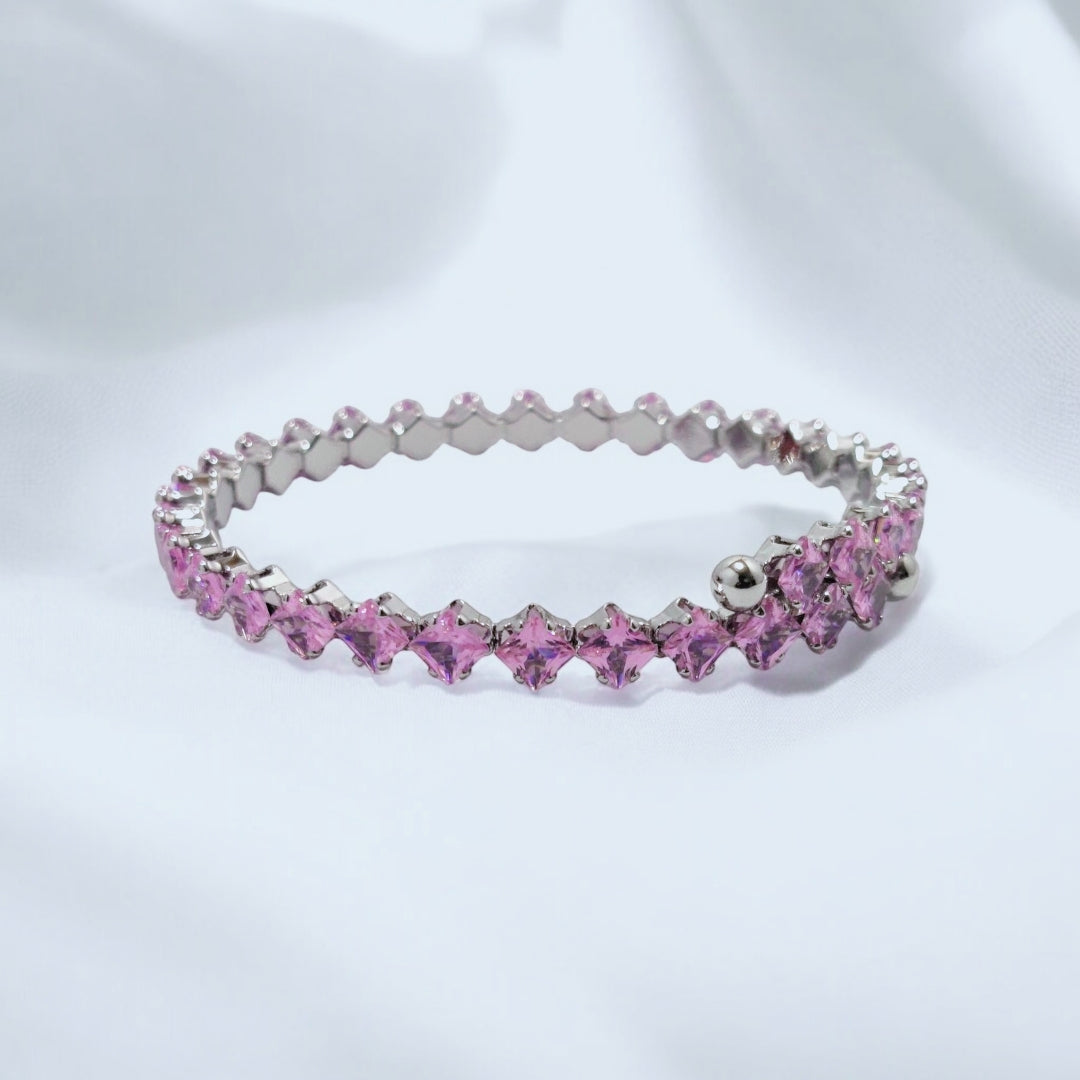 Beautiful Design Silver Coated Zircon Black Stone