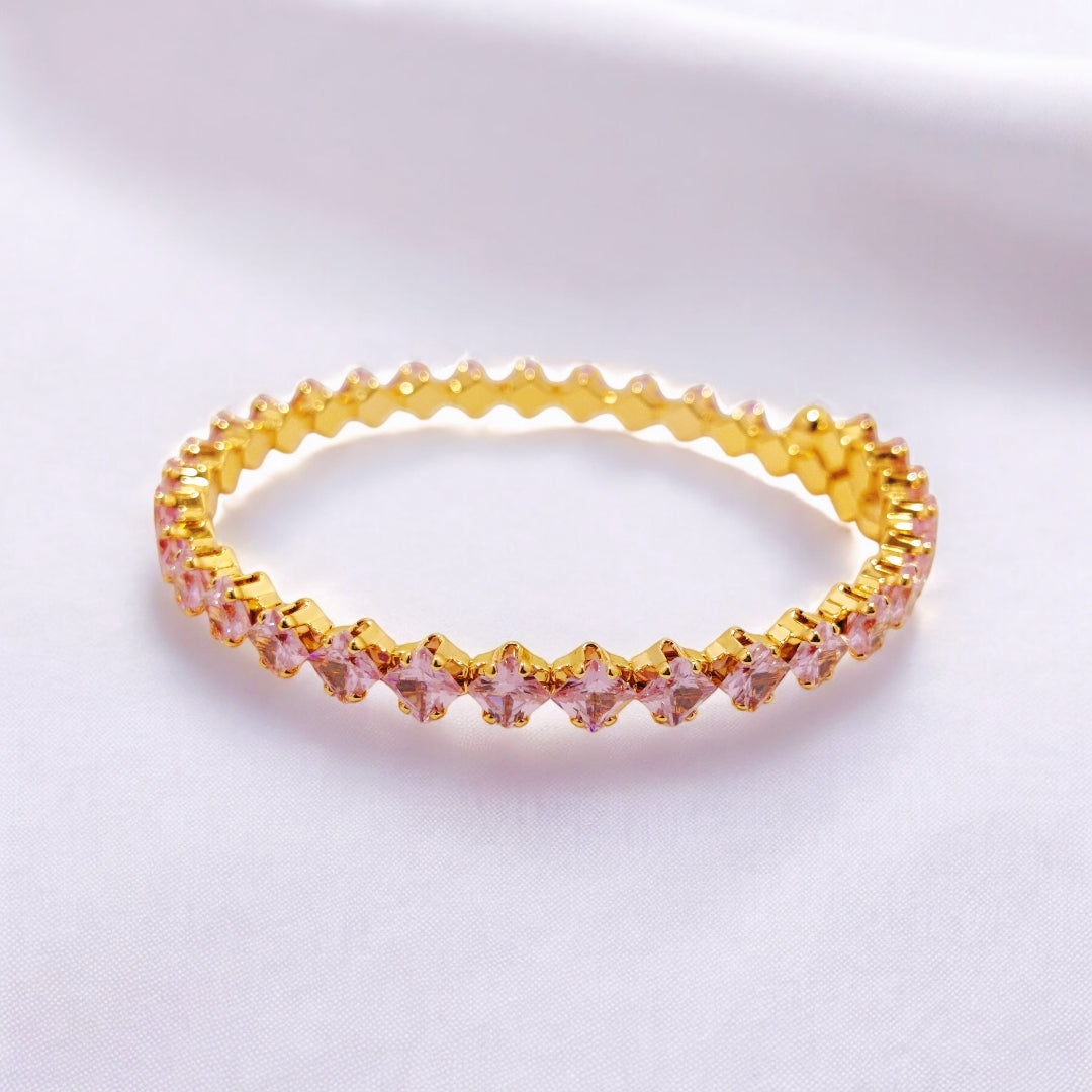 Beautiful Design Gold Coated Zircon Black Stone