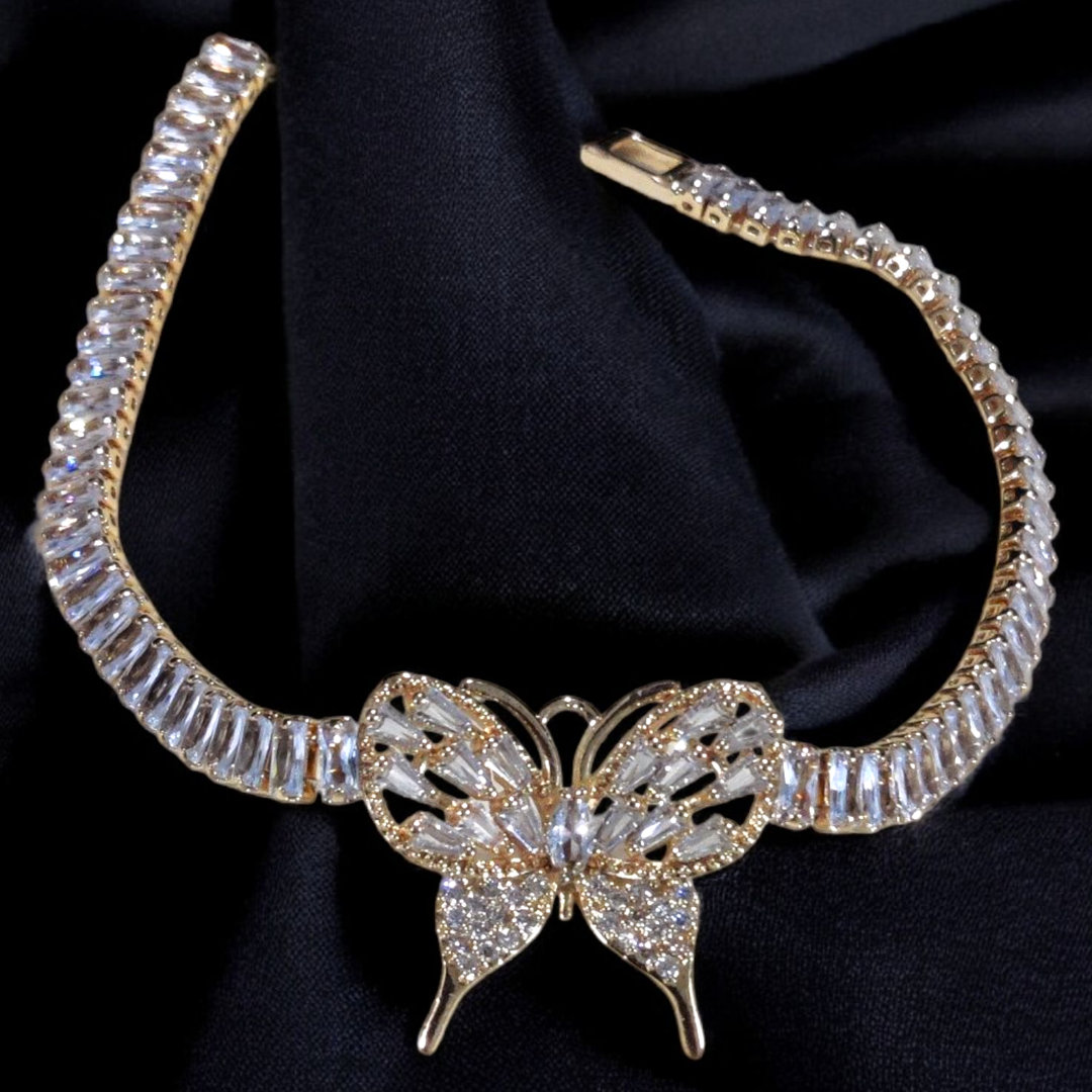 Elegant Butterfly Zircon Stone Bracelet