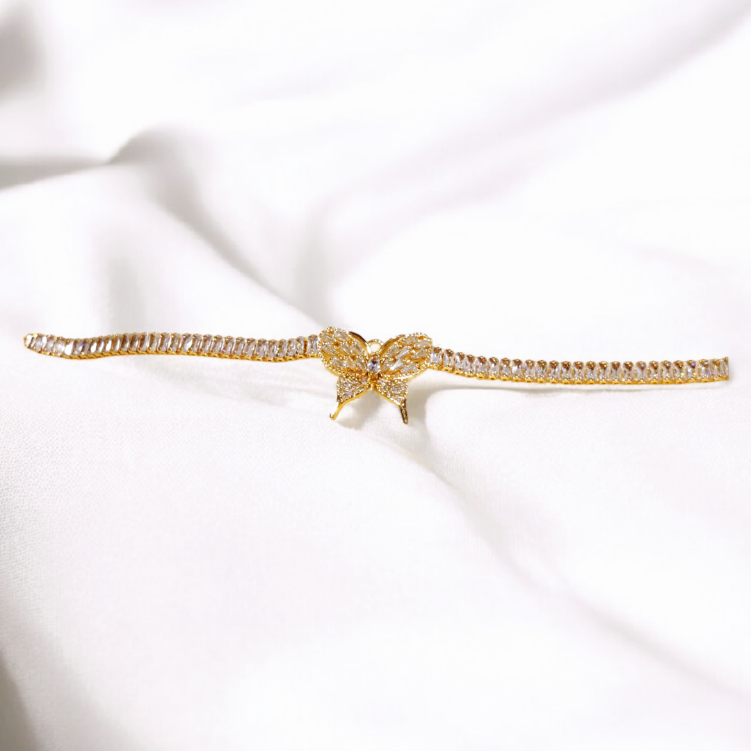 Elegant Butterfly Zircon Stone Bracelet