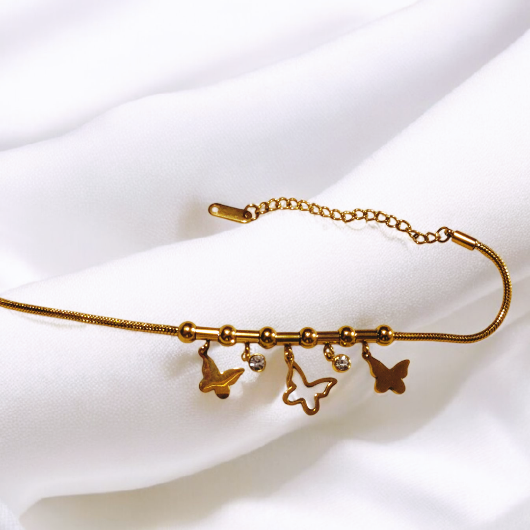 Fancy Butterfly Stainless Steel Bracelet