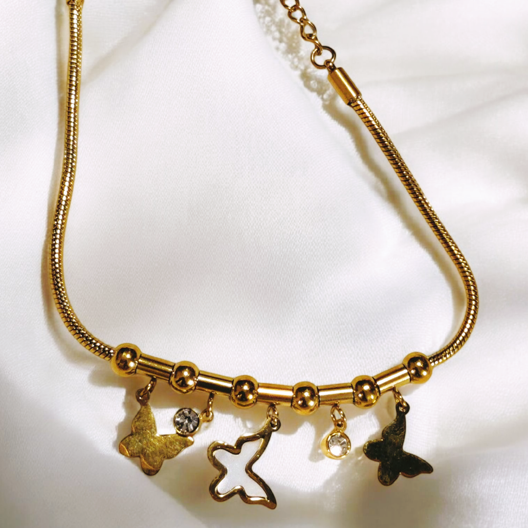 Fancy Butterfly Stainless Steel Bracelet