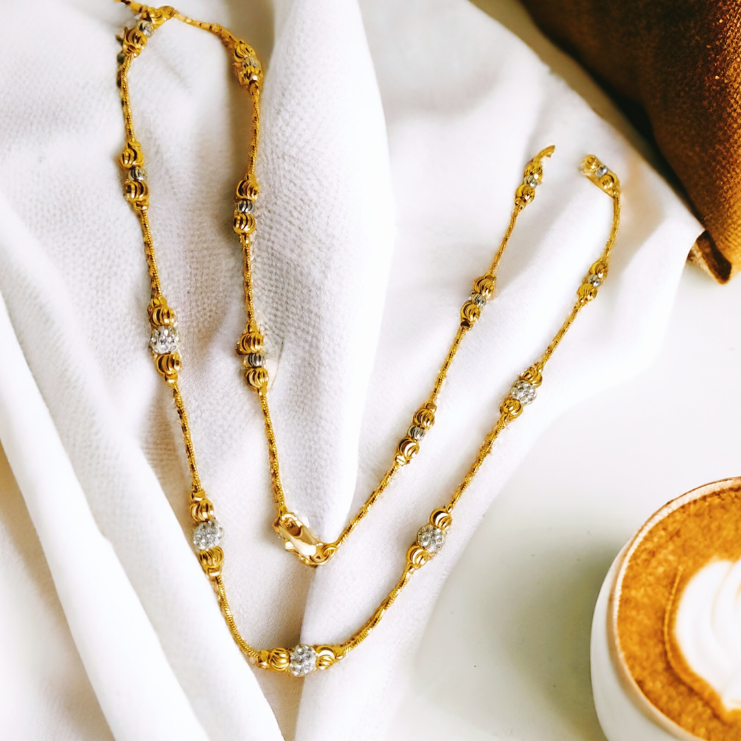 Glamorous Design Gold Plated Mutter Chain