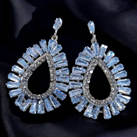 Gorgeous Design Gold Plated Zircon Stone Earrings