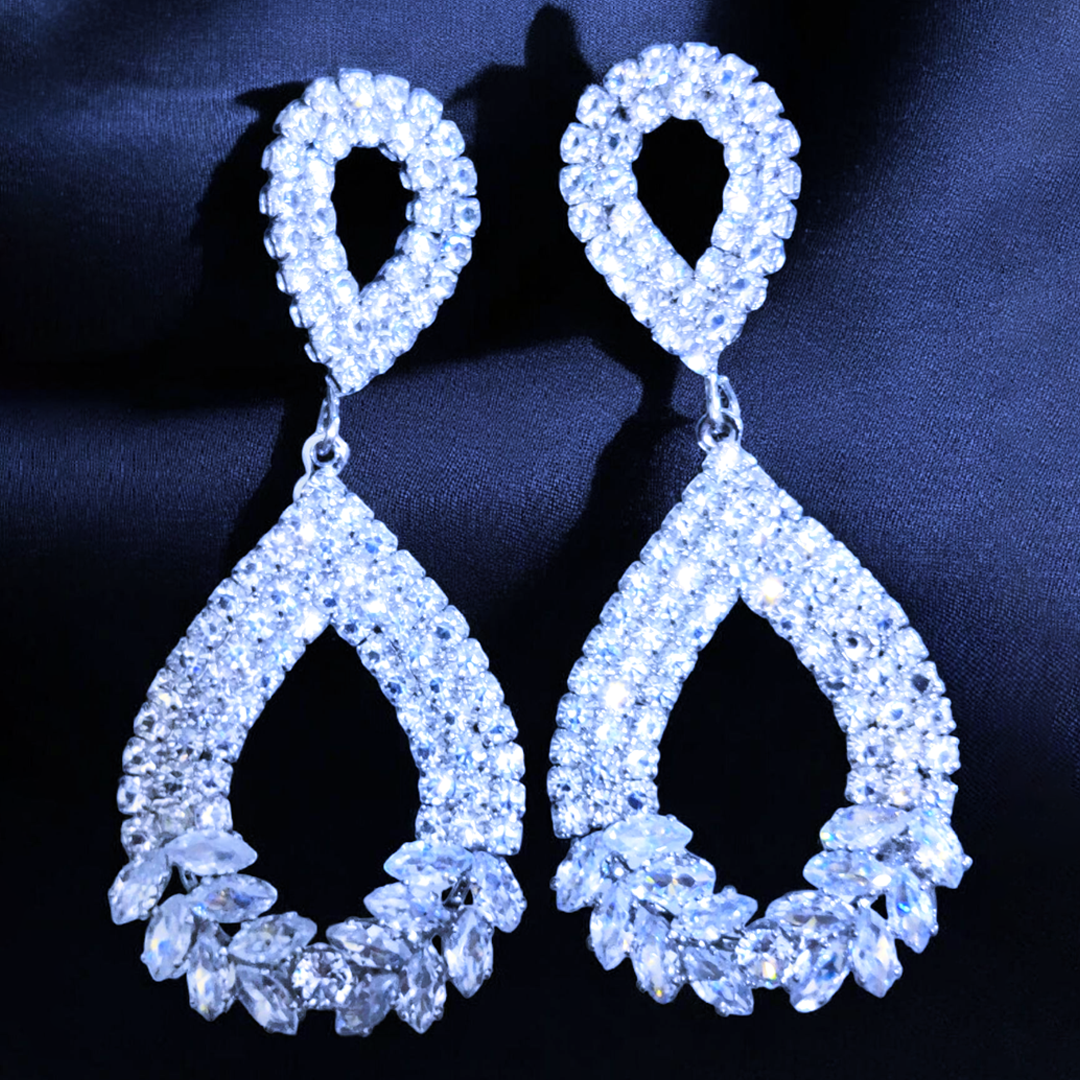 Gorgeous Design Gold Plated Zircon Stone Earrings