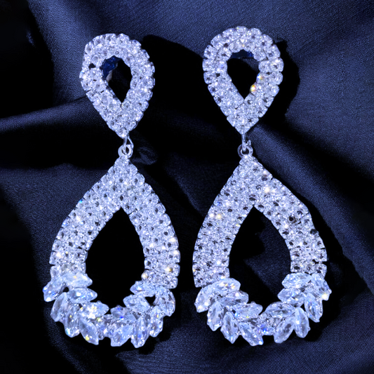 Gorgeous Design Gold Plated Zircon Stone Earrings