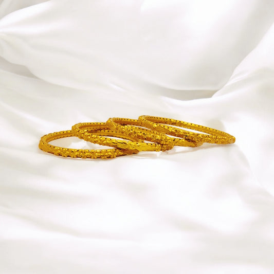 Beautiful Design Gold Plated Bangle 4pc Set