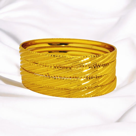 Elegant Design Gold Plated Bangles 4Pc Set