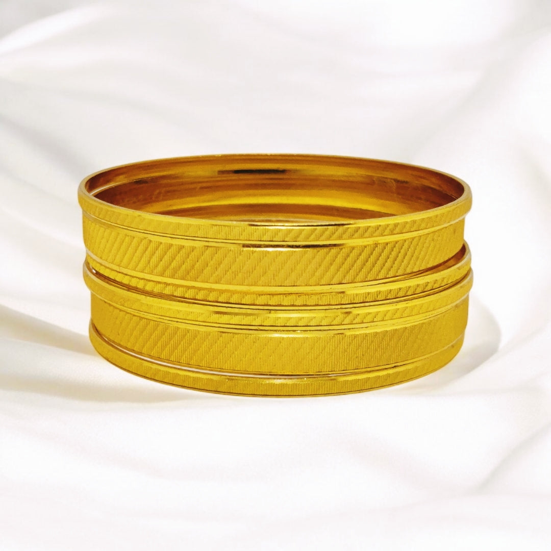 Stylish Design Gold Plated Bangles 6Pc Set