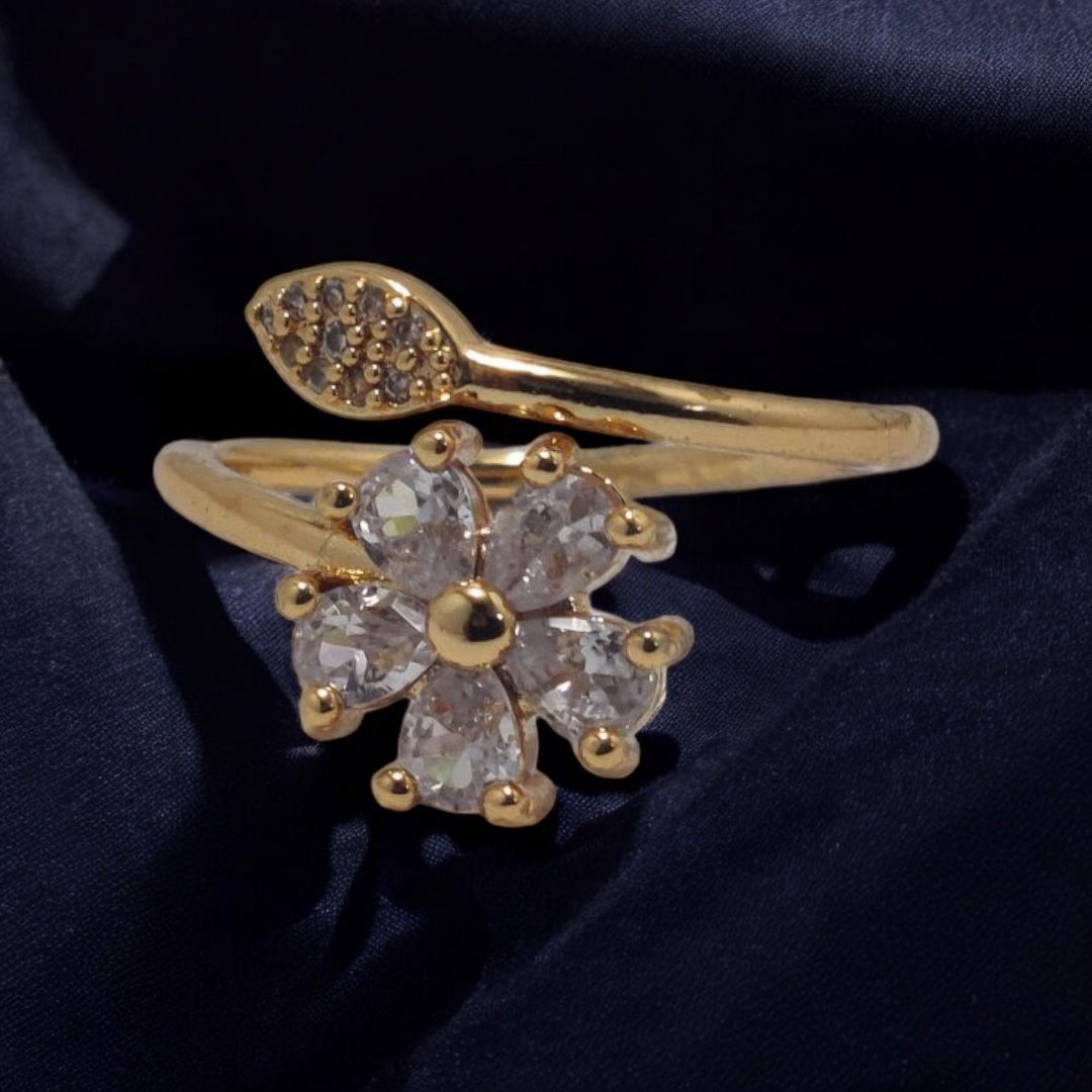 Sterling Design Gold Plated Zircon Stone Ring