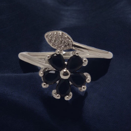 Sterling Design Silver Plated Zircon Stone Ring