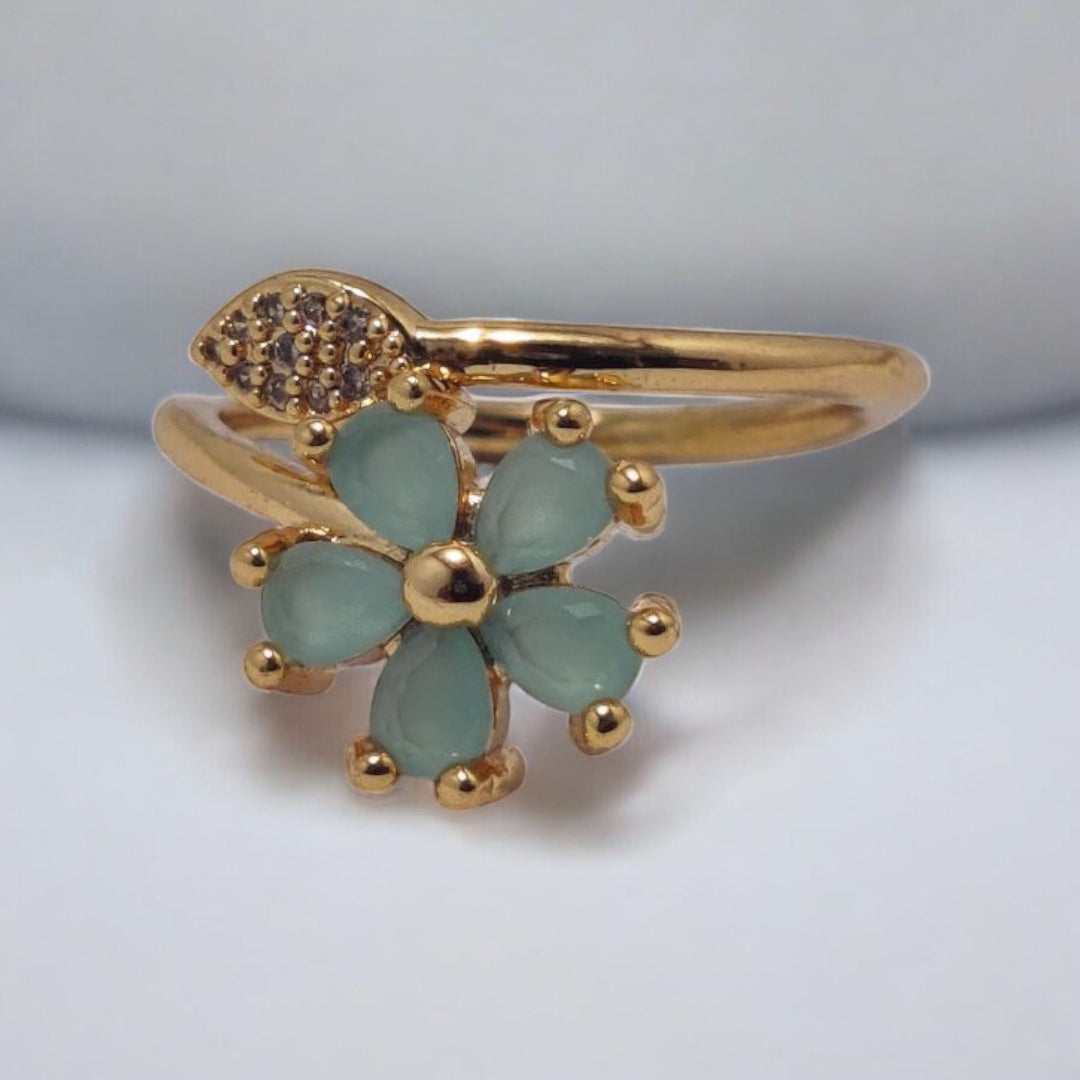 Sterling Design Gold Plated Zircon Stone Ring