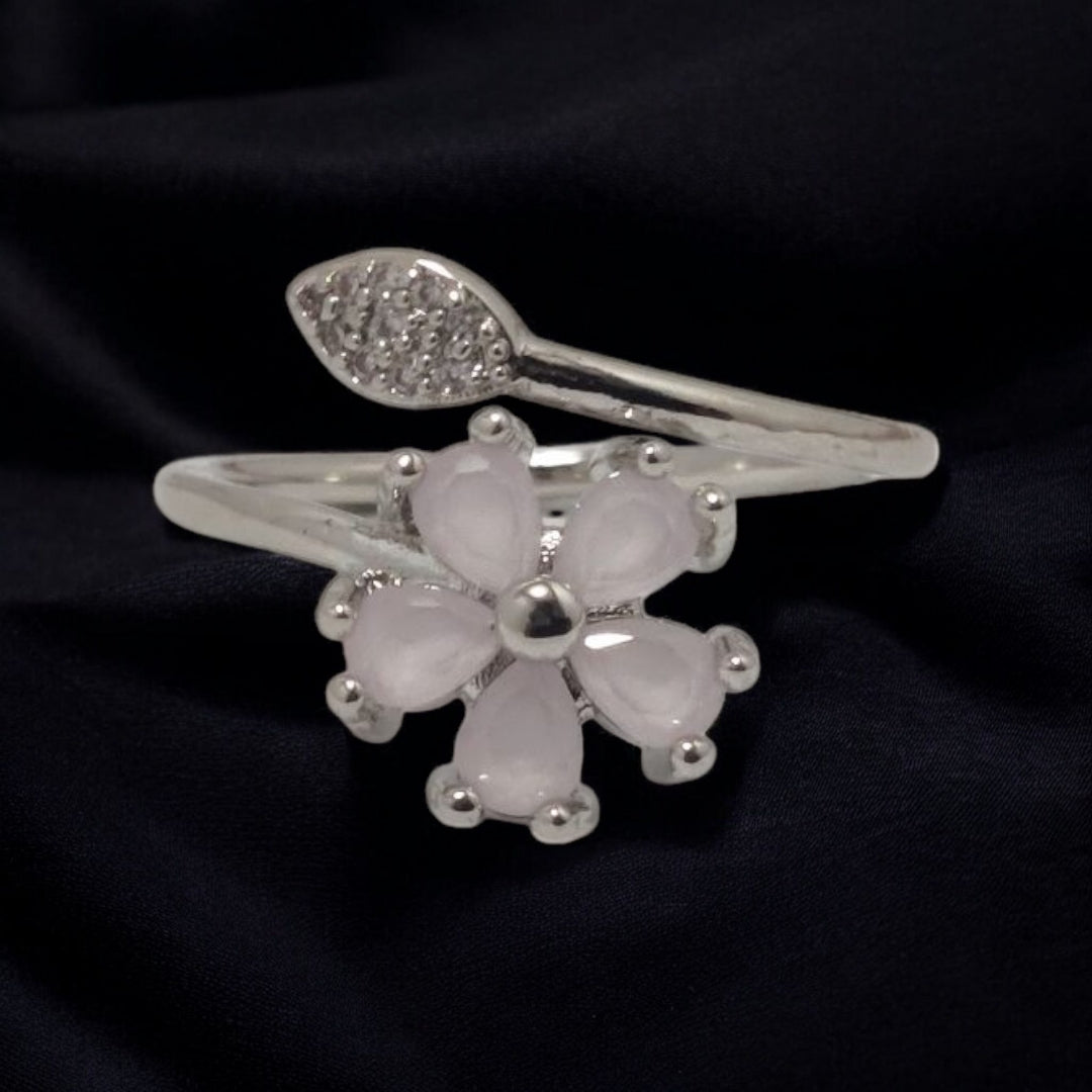 Sterling Design Silver Plated Zircon Stone Ring