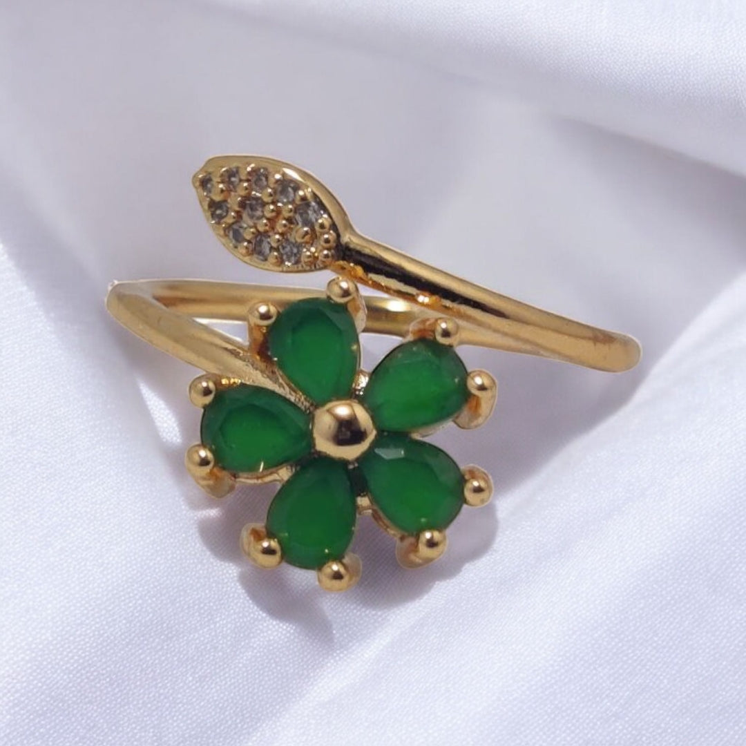 Sterling Design Gold Plated Zircon Stone Ring