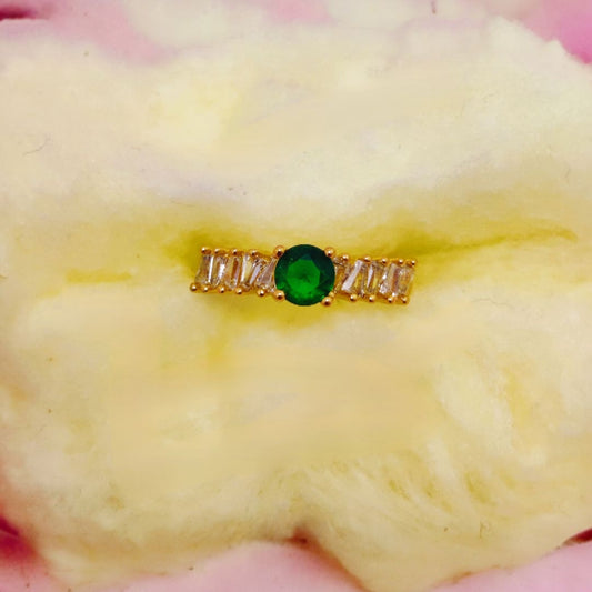 Elegant Design Gold Plated Zircon Stone Ring