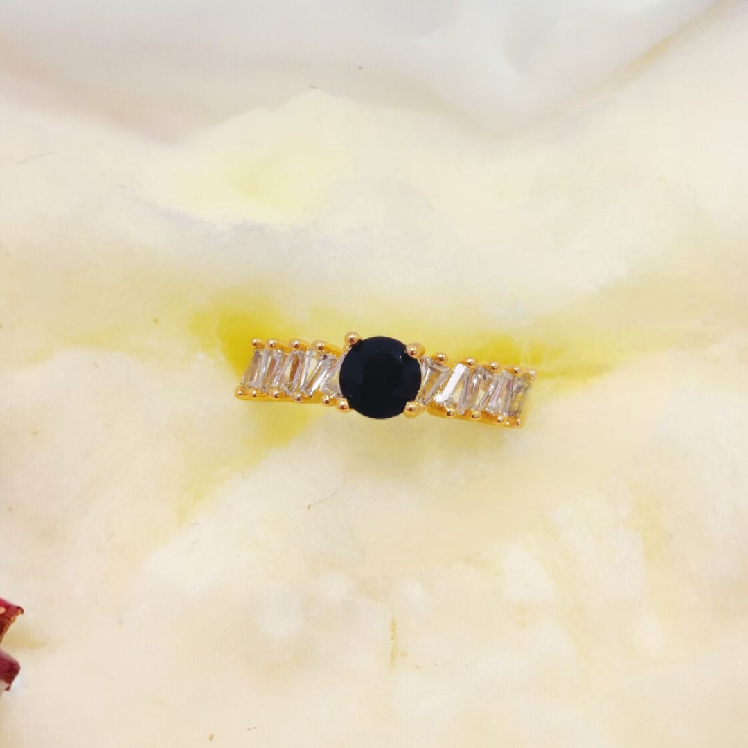 Elegant Design Gold Plated Zircon Stone Ring