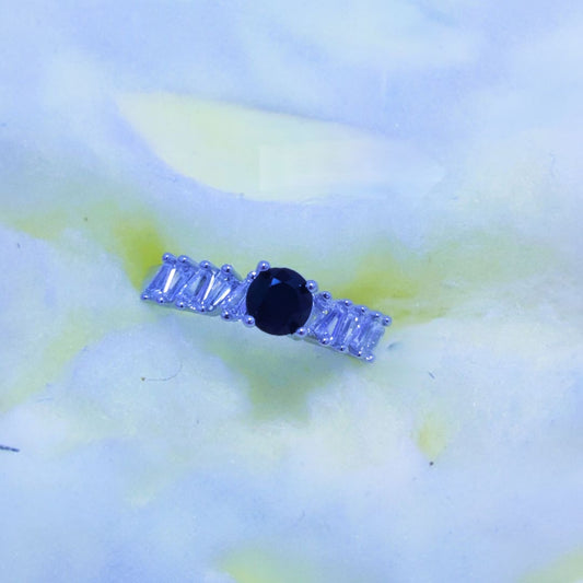 Elegant Design Silver Plated Zircon Stone Ring