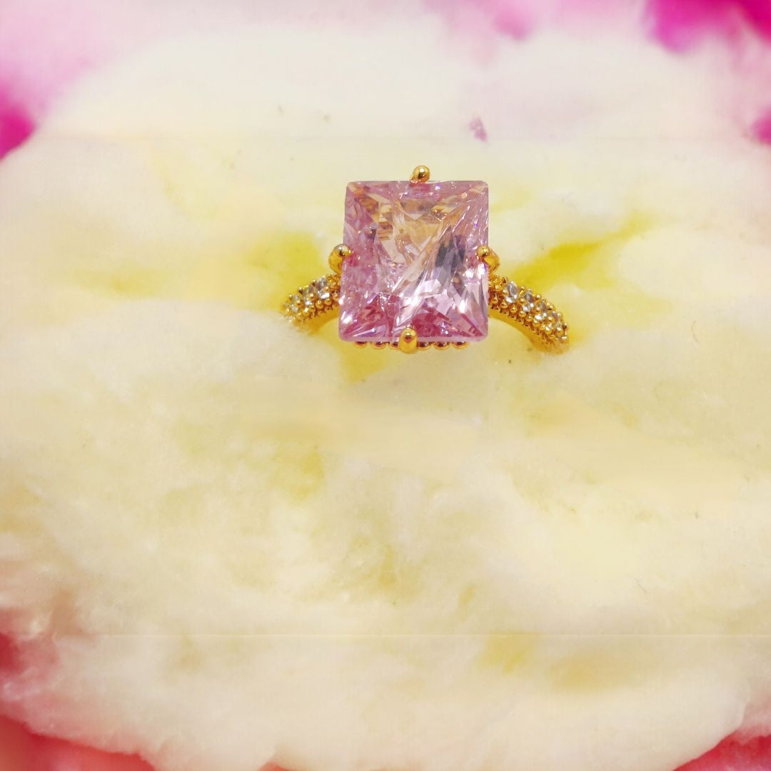 Beautiful Design Gold Plated Zircon Stone Ring