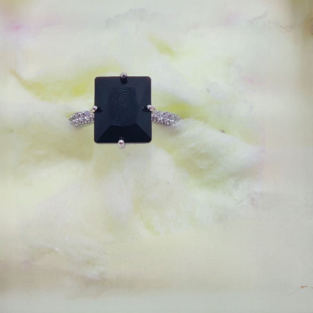 Beautiful Design Silver Plated Zircon Stone Ring