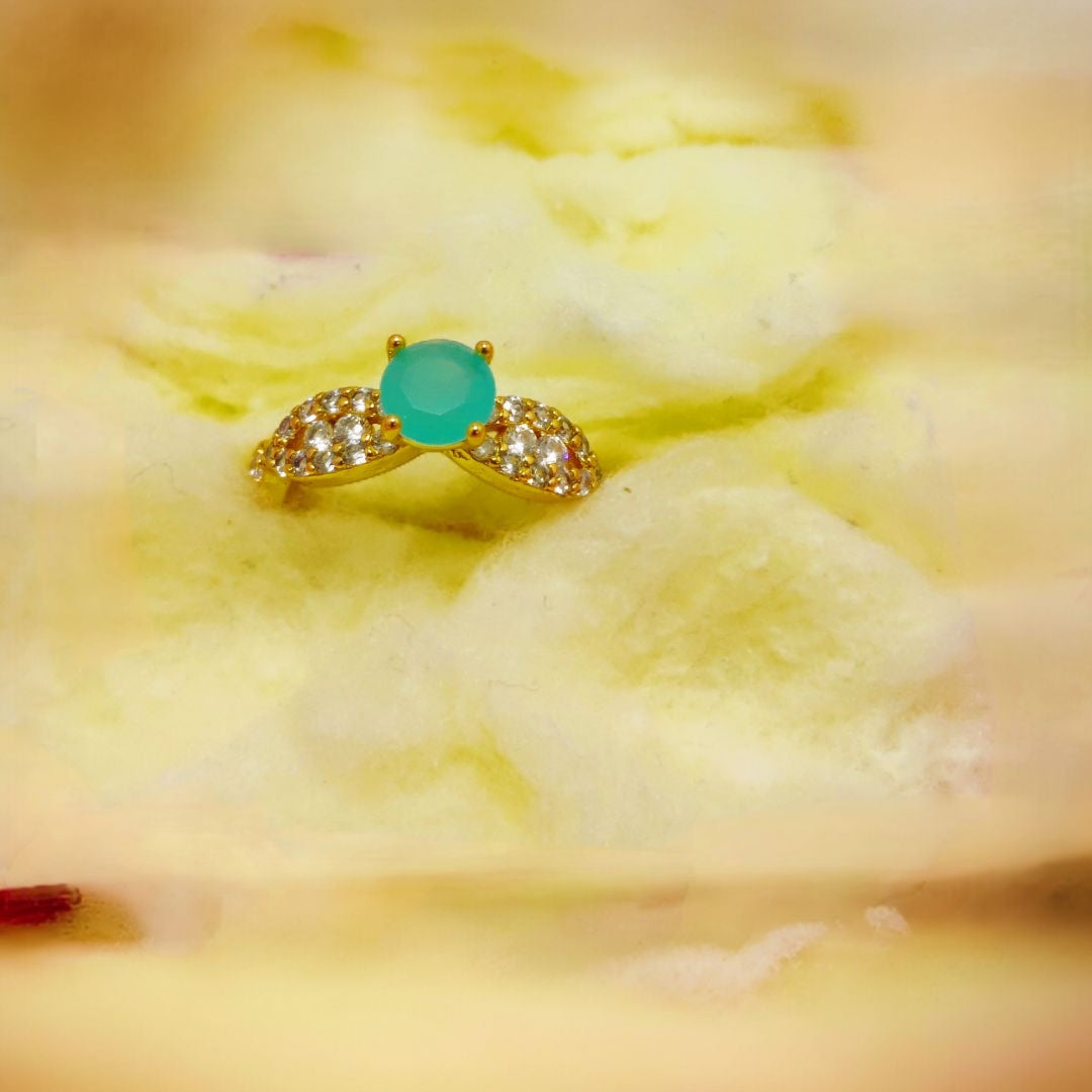 Stylish Design Gold Plated Zircon Stone