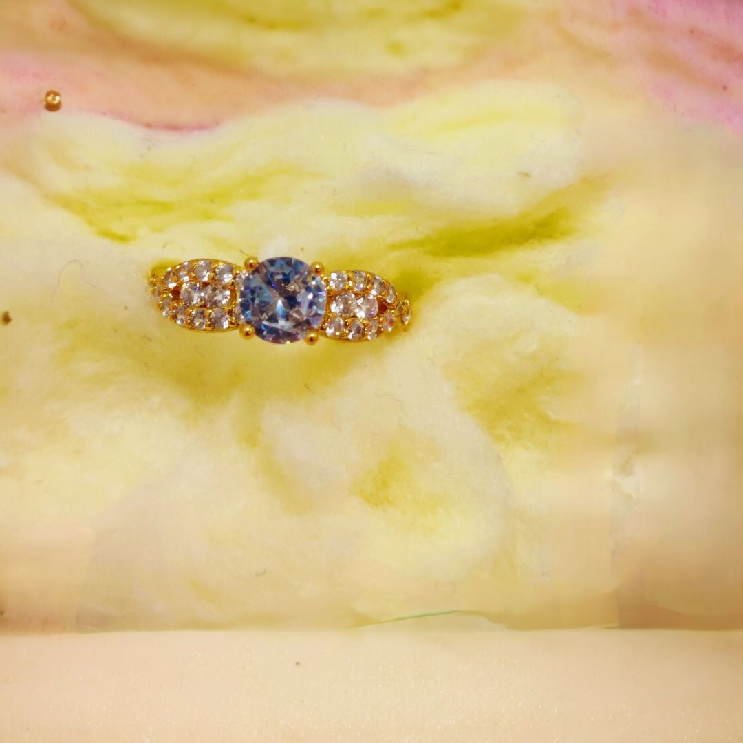 Stylish Design Gold Plated Zircon Stone