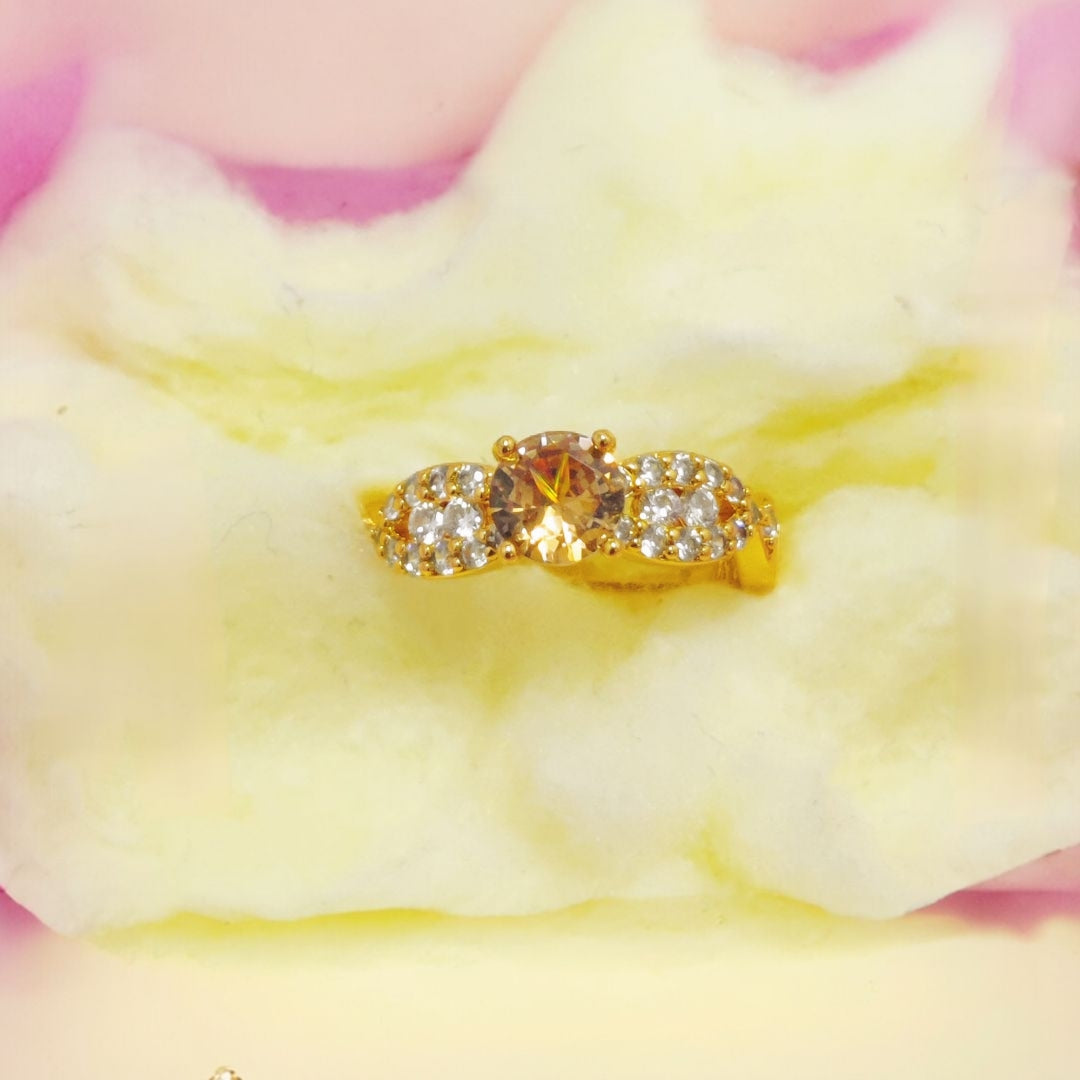 Stylish Design Gold Plated Zircon Stone