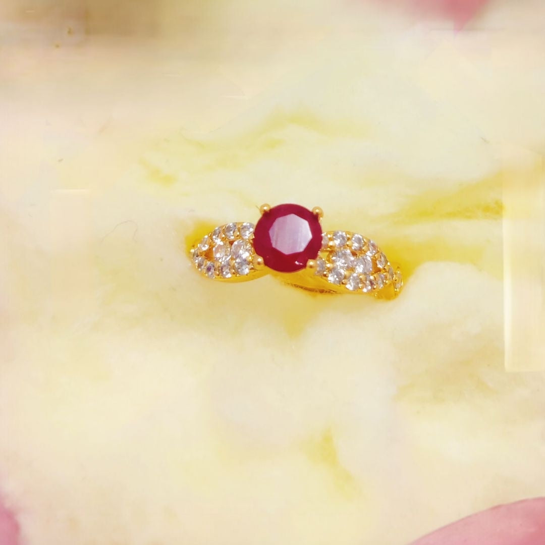 Stylish Design Gold Plated Zircon Stone