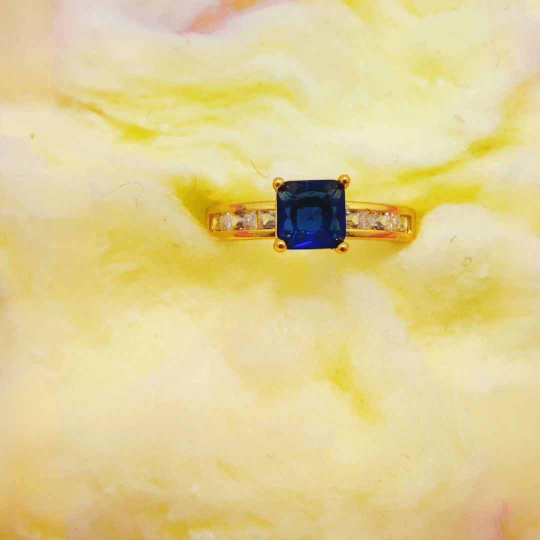 Beautiful Design Gold Plated Zircon Stone Ring