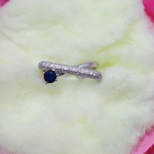 Elegant Design Silver Plated Zircon Stone Ring