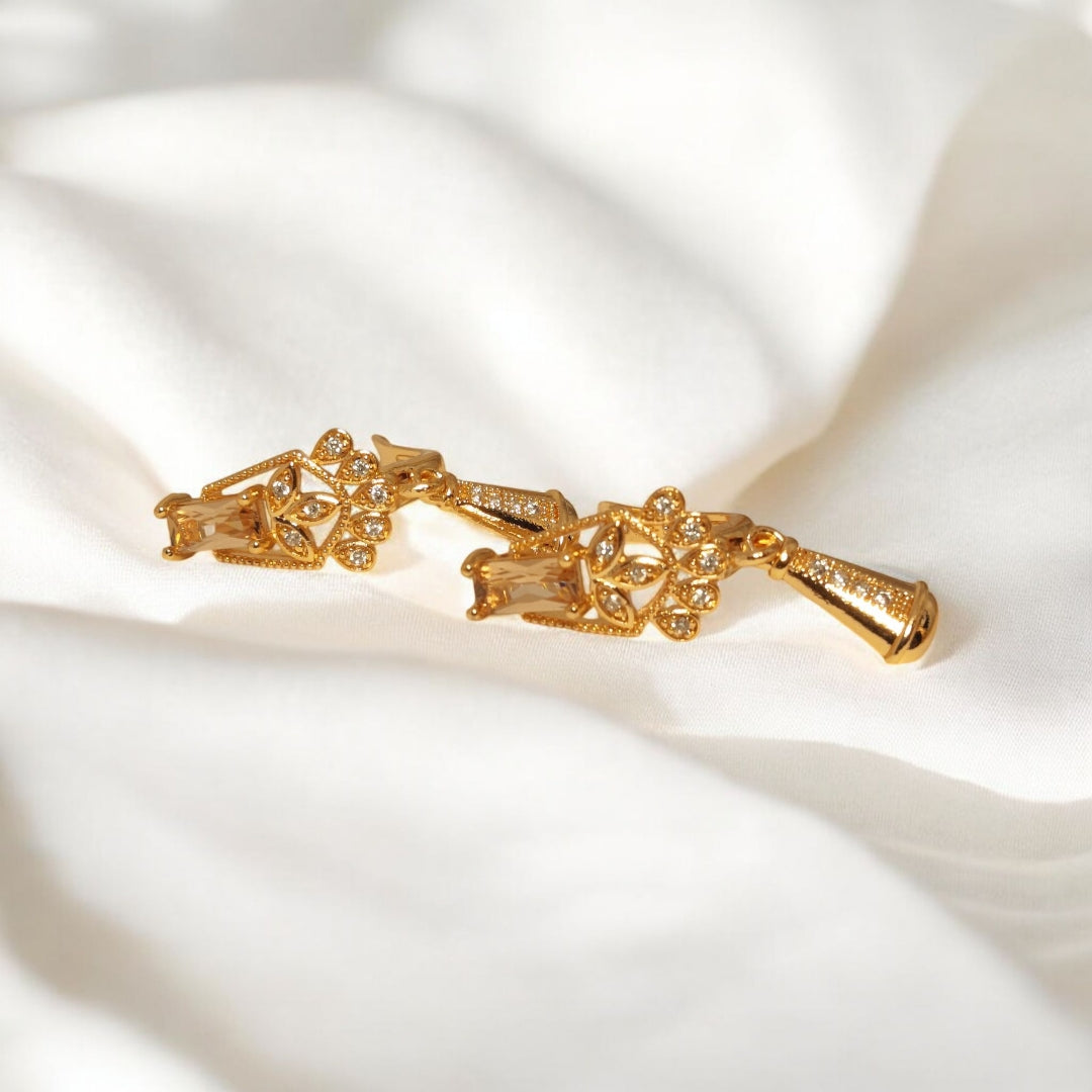 Beautiful Design Gold Plated Zircon Stone Earring