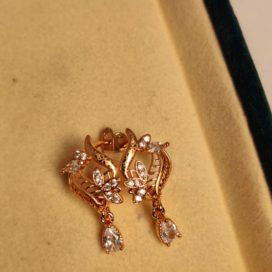 Luminous Design Gold Plated Zircon Stone Earrings