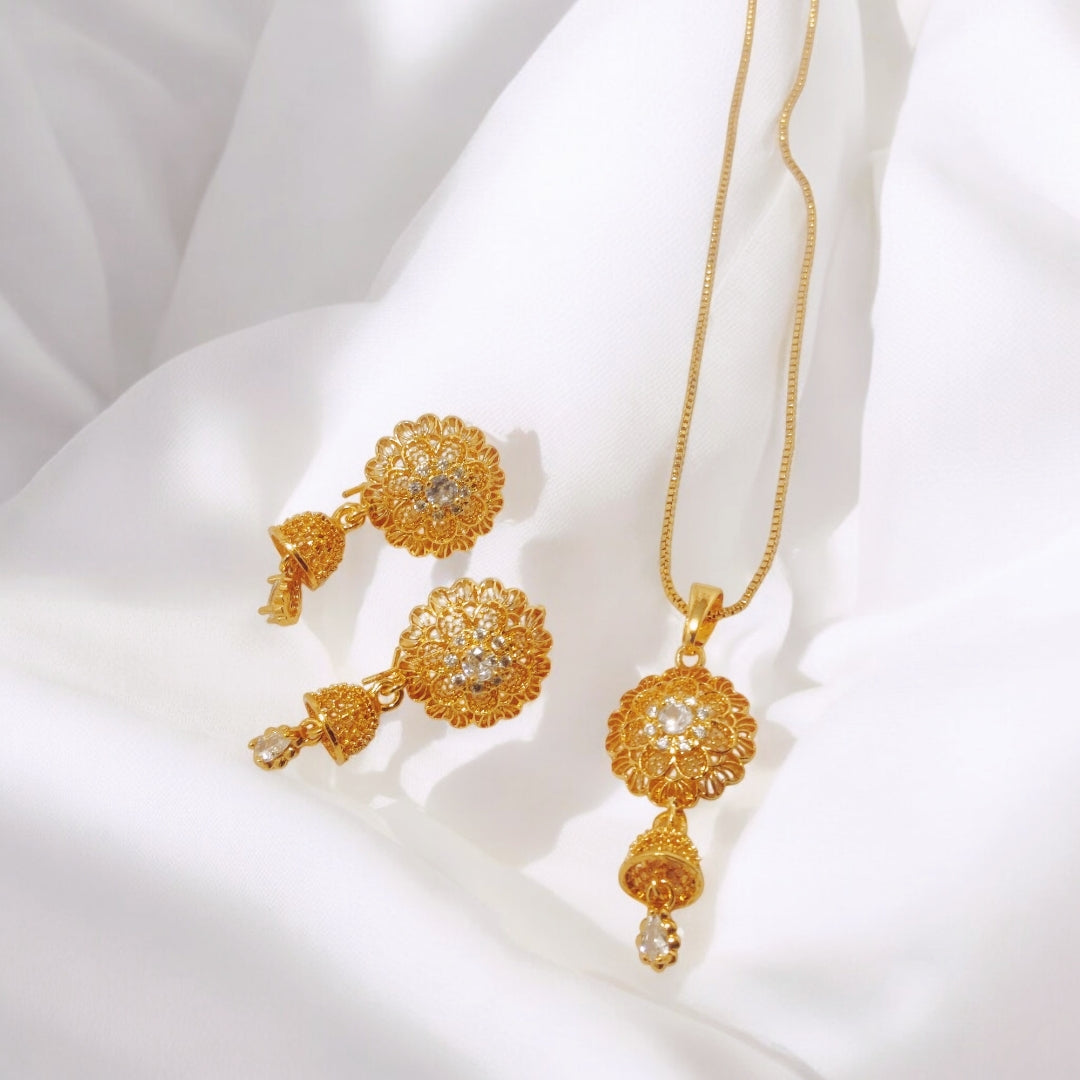 Luminous Design Gold Plated Locket Set