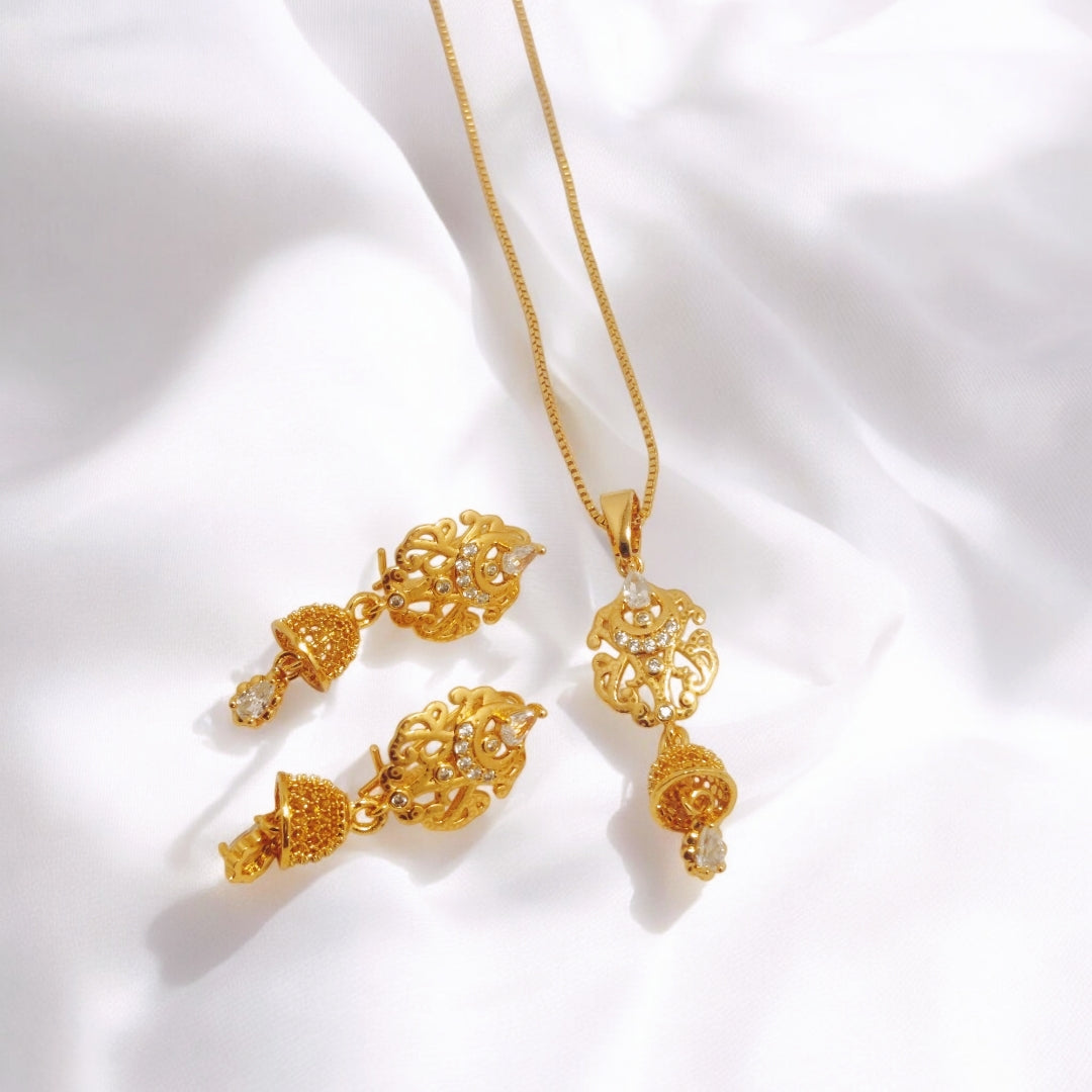 Luminous Design Gold Plated Locket Set