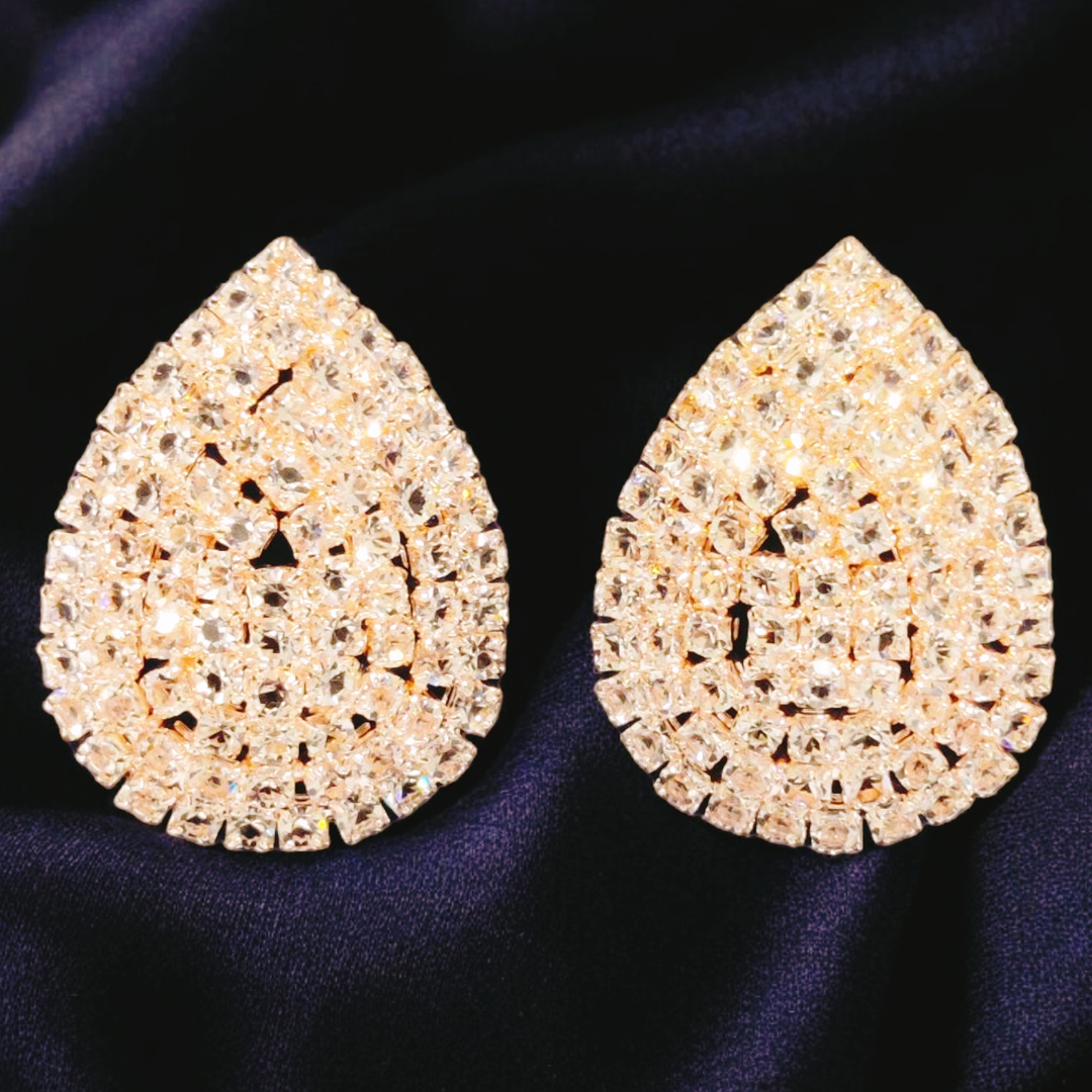 Luminous Design Gold Plated Zircon Stone Earrings