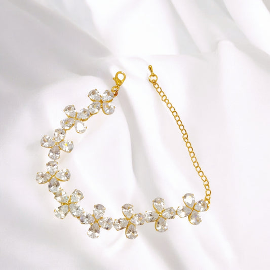 Stylish Design Gold Coated Zircon Stone Bracelet
