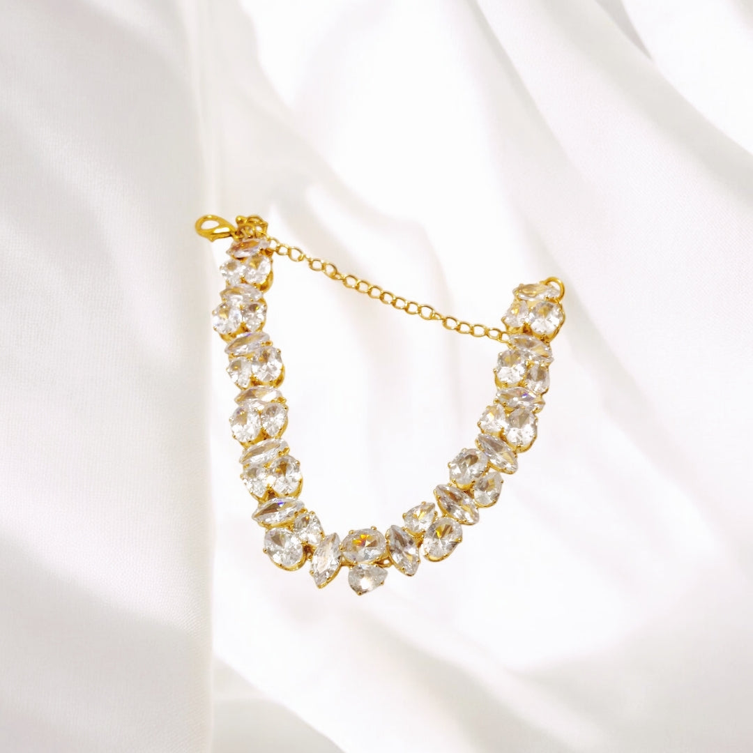 Stylish Design Gold Coated Zircon Stone Bracelet