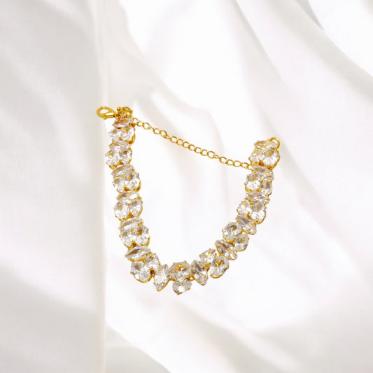 Stylish Design Gold Coated Zircon Stone Bracelet