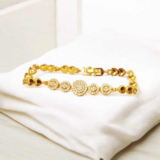 Stylish Design Gold Plated Zircon Stone Bracelet
