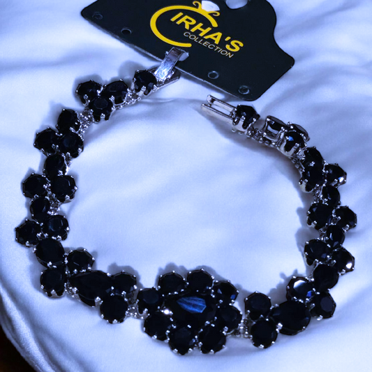 Stylish Black Zircon Stone Bracelet