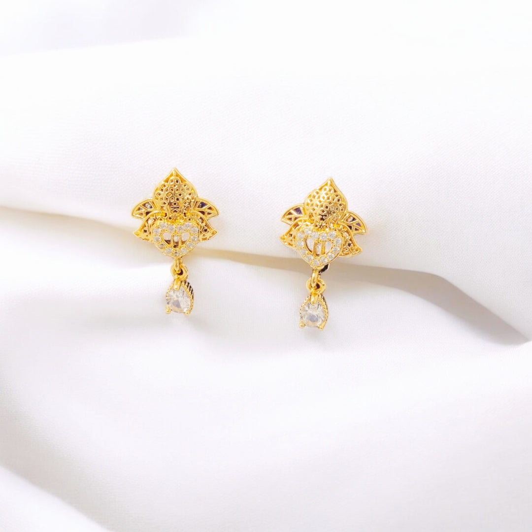 Unique Design Gold Plated Ruby Zircon Stone