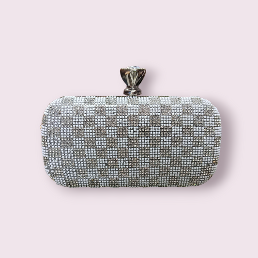 Sparkly Clutch with Rhinestone Design