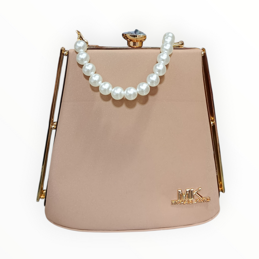 Pearl-Accent Designer Fancy Clutch