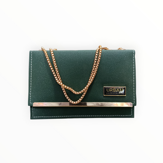 Chain-Strap Cross Body with Metallic Logo