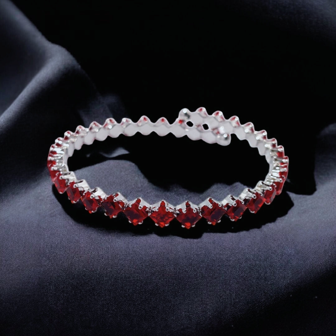 Beautiful Design Silver Coated Zircon Black Stone