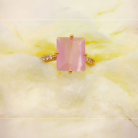 Beautiful Design Gold Plated Zircon Stone Ring